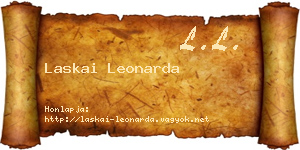 Laskai Leonarda névjegykártya